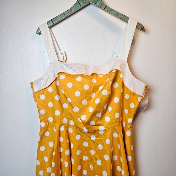 Golightly, A-Line, Polka Dot, Pin-up Fun, Square Neck Dress, USA Made, XL, NWT - Picture 3 of 9